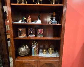 Solid wood, Custom-made cabinet, various curios