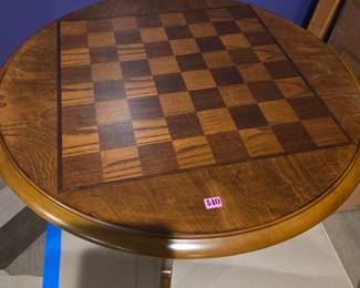 Checkers/chess wooden table