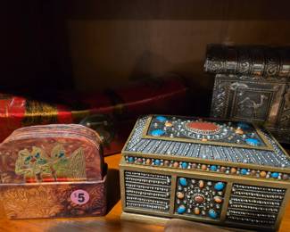 Several unique boxes from India and the Middle East for sale