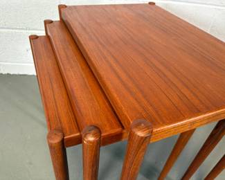 MCM Teak Nesting Tables (3) - Refinished