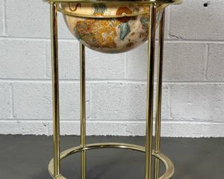 Paul McCobb Style Replogle Globe With Brass-toned Stand