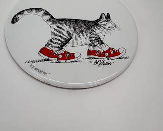 1970s Hangable Kliban Cat Hot Plate