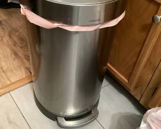 Silver Trash Can