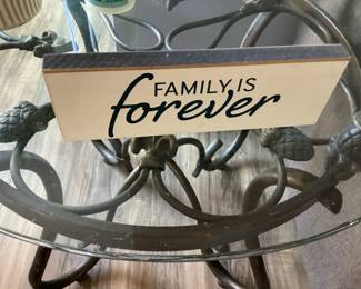 Glass and Metal End Table