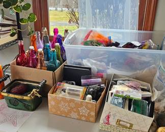 Boxes & boxes of craft supplies