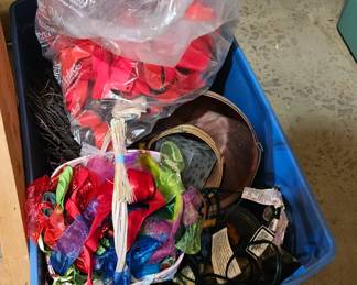 totes of holiday decor