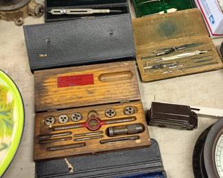 vintage guages and drafting supplies 