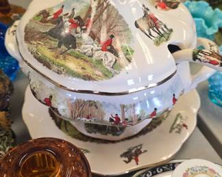 large collection of Carnivale glass, Fenton, Mccoy, Shawnee, and some Roseville pottery. 