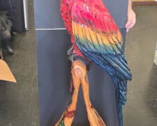 5ft hand carved Parrott statue 