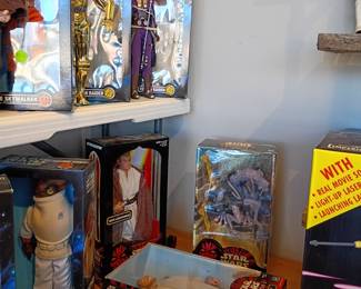 Large collection of vintage starwars still in original box