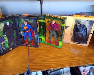 Large collection of vitage toys and Action figures Batman superman and more 