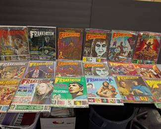 vintage Frankenstein magazines 