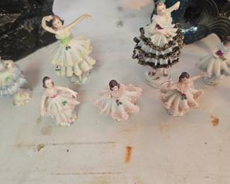 Ceramic Dresden laced ballerinas !!