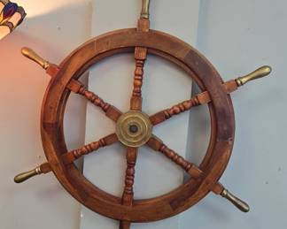 large nautical ships wheel 