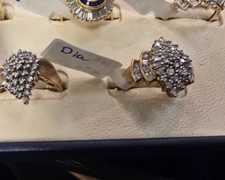 14k diamond rings 