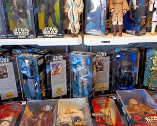Large collection of vintage starwars still in original box