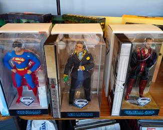Large collection of vitage toys and Action figures Superman 