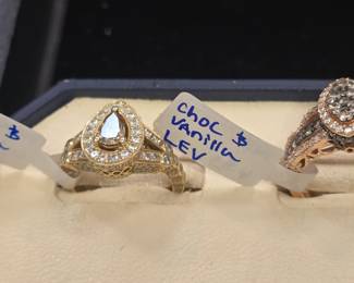 Le Vian diamond rings chocolate and vanilla diamonds 14k gold 