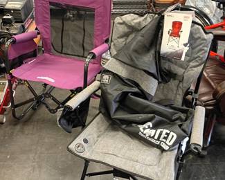 two new large collapsible chairs 
