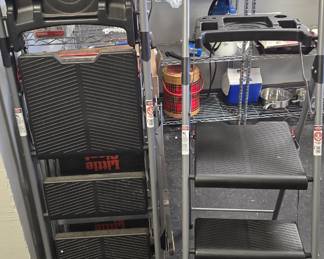 nice collapsible step ladders matching pair 