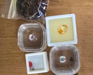 various semi-precious stones for jewelry making or collecting 