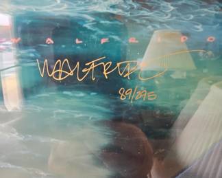 Walfrido Garcia large, framed  seascape signed and numbered 