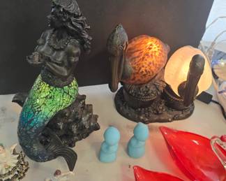 art glass and awesome stained glass mermaid lamp