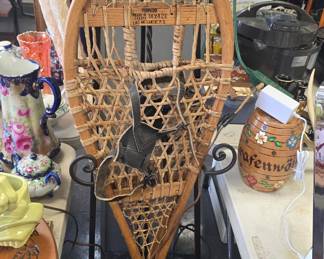 original vintage snow shoes with cat gut string