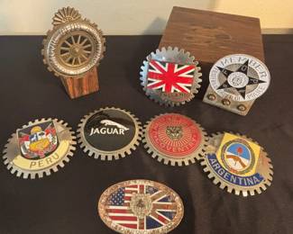 Jaguar Car Medallions England Peru Argentina and More
