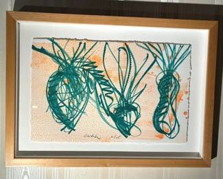 Chihuly Ikebana Sketch 3 Lithograph With COA