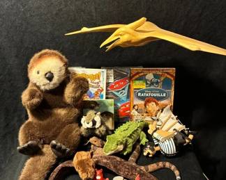 Carved Wood Pterodactyl Dakin Otter Puppet And More