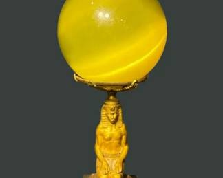 Austrian Figurine With Citrine Sphere
