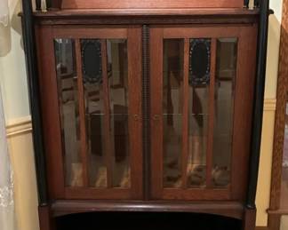 Arts And Crafts Lighted Cabinet