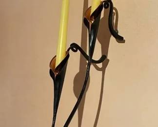 Jack Brubaker HandForged Floral Candlestick