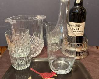 Couroc Monterey Serving Tray Carafe Champagne Bucket and Glassware