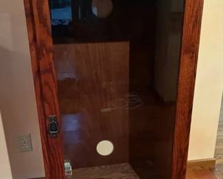 Glass Front Media Cabinet