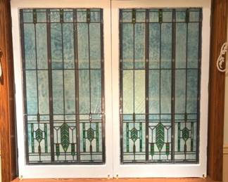 Arts And Crafts Stained Glass Panels