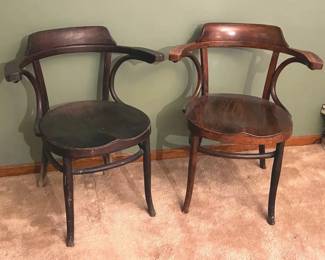 Pair Of Antique Captains Chairs