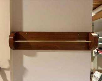 Wood Brass Tie Rack And Wooden Hangers