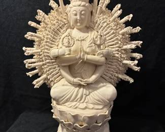 Dehua White Porcelain 1000 Arms Statue