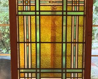 Frank Lloyd Wright Original Stained Glass Skylight Panel