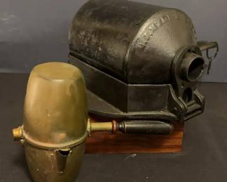 Antique Coffee Roaster And Coffee Maker