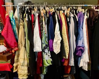 Lots of costumes and dress clothing, perfect for Mardi Gras 