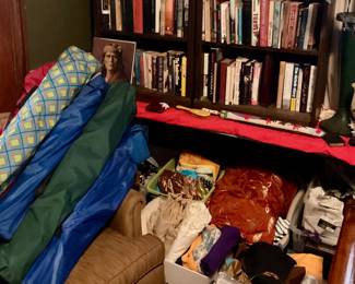 folding lawn chairs, fabric pieces