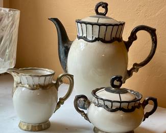 Teapot with silver trim