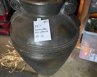 #82	Terracotta urn planter- 25" YOU MOVE (as is)	 $ 40.00 																												