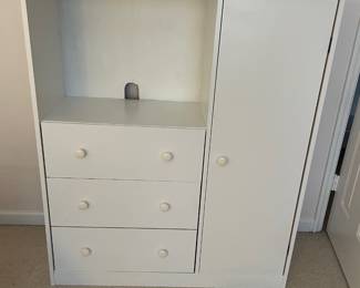 #28	Laminate Cabinet w 3 drawers, 1 door and 3 shelves. 40.5x14.5 x 48 (UPSTAIRS YOU MOVE)	 $ 20.00 																												
