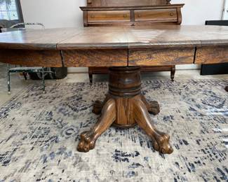 #3	Carved Side Oak Pedestal table 68-48w x 29.5h x 48"w (2x10" leaves)	 $ 50.00 	$50.00																											