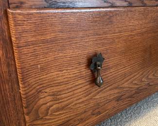 #9	Antique Wood Armoire w beveled mirror door and 1 drawer. (loose hinges as is) 36x16x78	 $ 125.00 																												