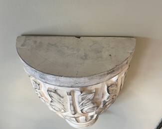 #46	Pair of White distressed wall sconces, 10.5x4x13	 $ 30.00 																												